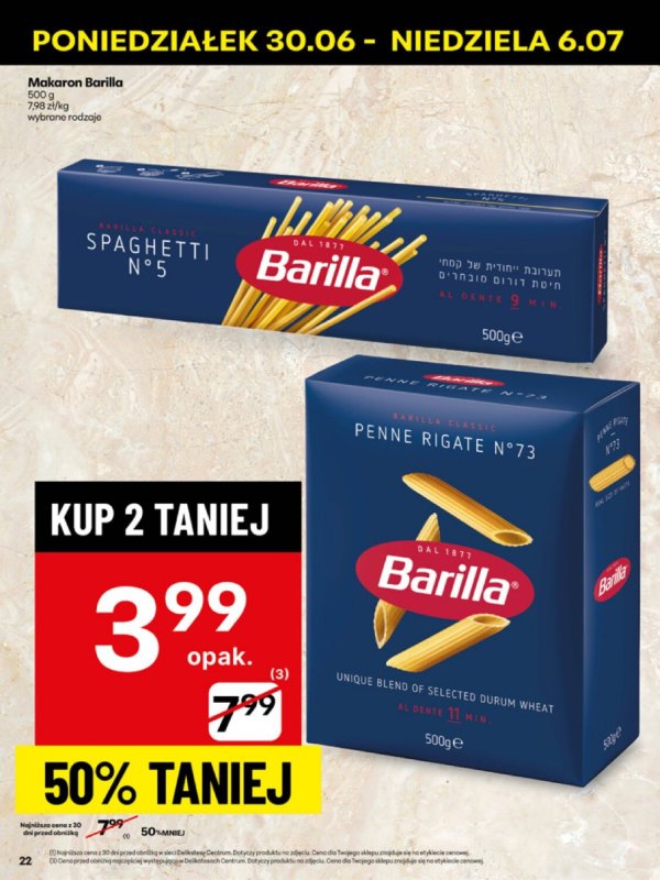 Delikatesy Centrum - gazetka promocyjna Gazetka  do niedzieli 06.07 - strona 22