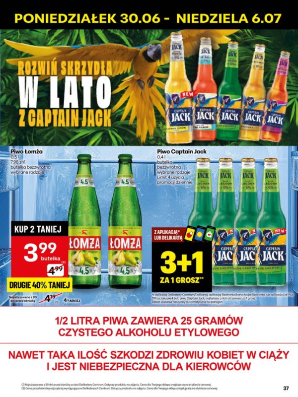 Delikatesy Centrum - gazetka promocyjna Gazetka  do niedzieli 06.07 - strona 37