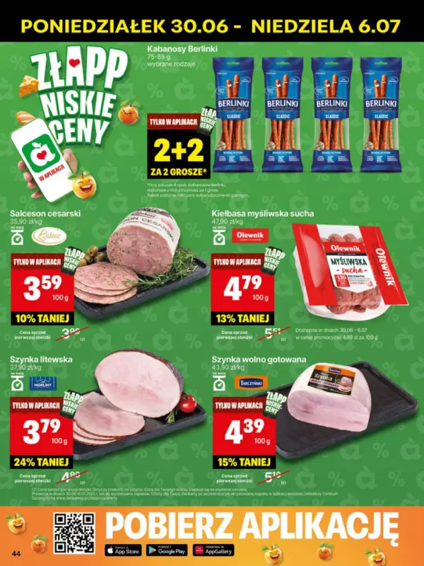 Delikatesy Centrum - gazetka promocyjna Gazetka  do niedzieli 06.07 - strona 44