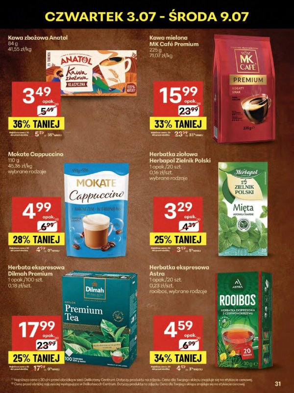 Delikatesy Centrum - gazetka promocyjna Gazetka  do środy 09.07 - strona 31