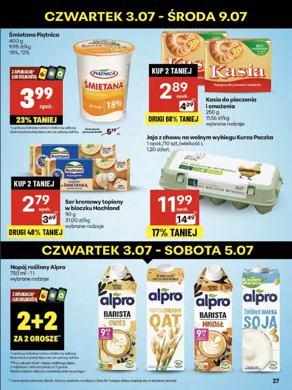Delikatesy Centrum - gazetka promocyjna Gazetka  do środy 09.07 - strona 27