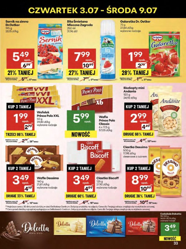 Delikatesy Centrum - gazetka promocyjna Gazetka  do środy 09.07 - strona 33
