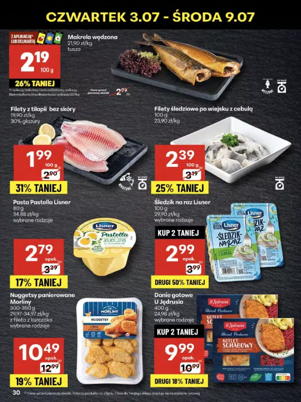Delikatesy Centrum - gazetka promocyjna Gazetka  do środy 09.07 - strona 30