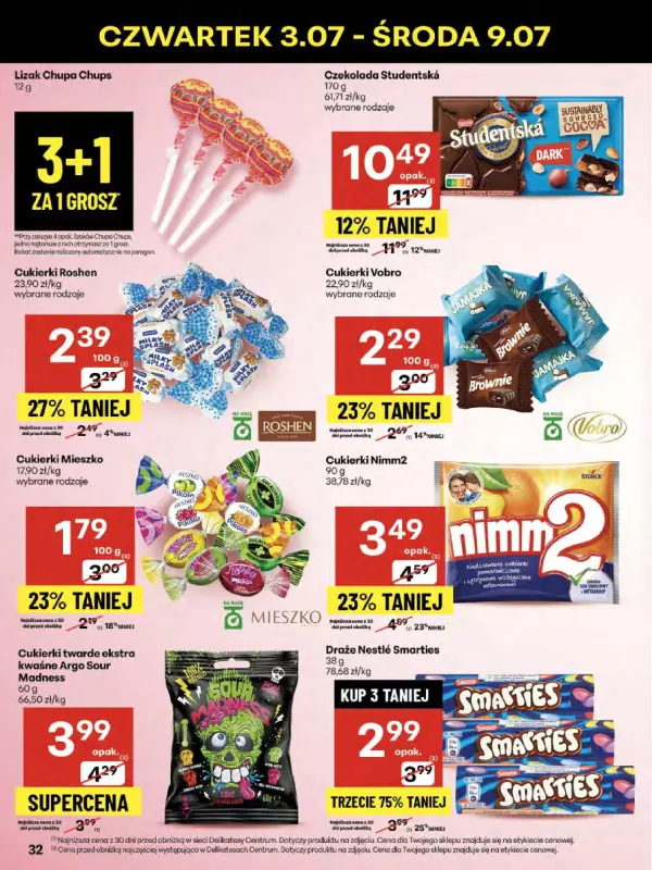 Delikatesy Centrum - gazetka promocyjna Gazetka  do środy 09.07 - strona 32