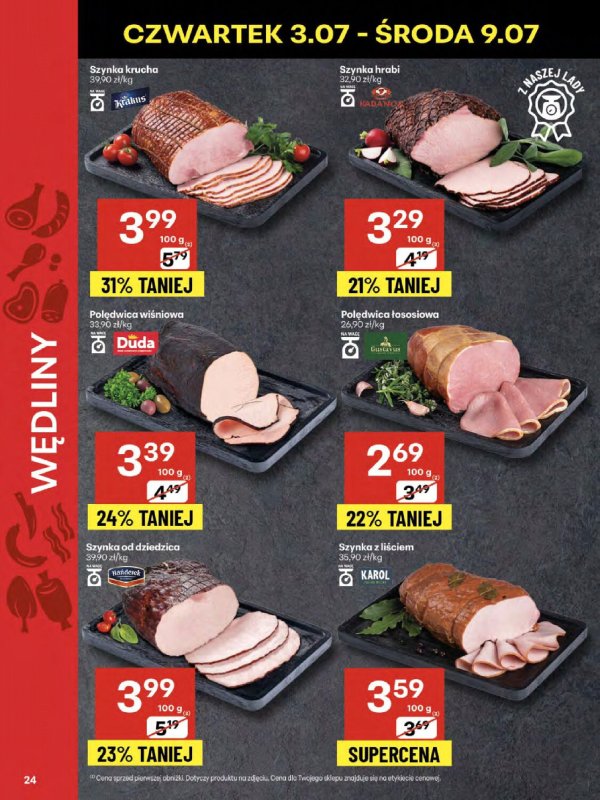 Delikatesy Centrum - gazetka promocyjna Gazetka  do środy 09.07 - strona 24