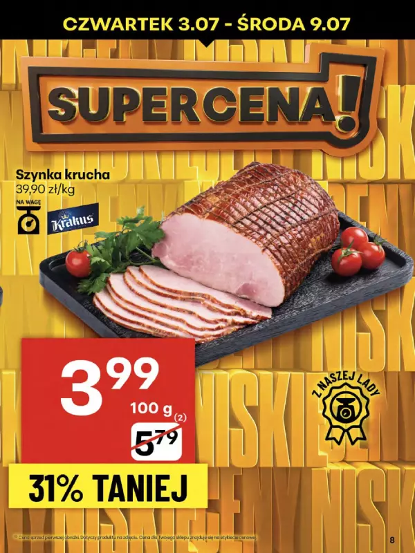 Delikatesy Centrum - gazetka promocyjna Gazetka  do środy 09.07 - strona 8