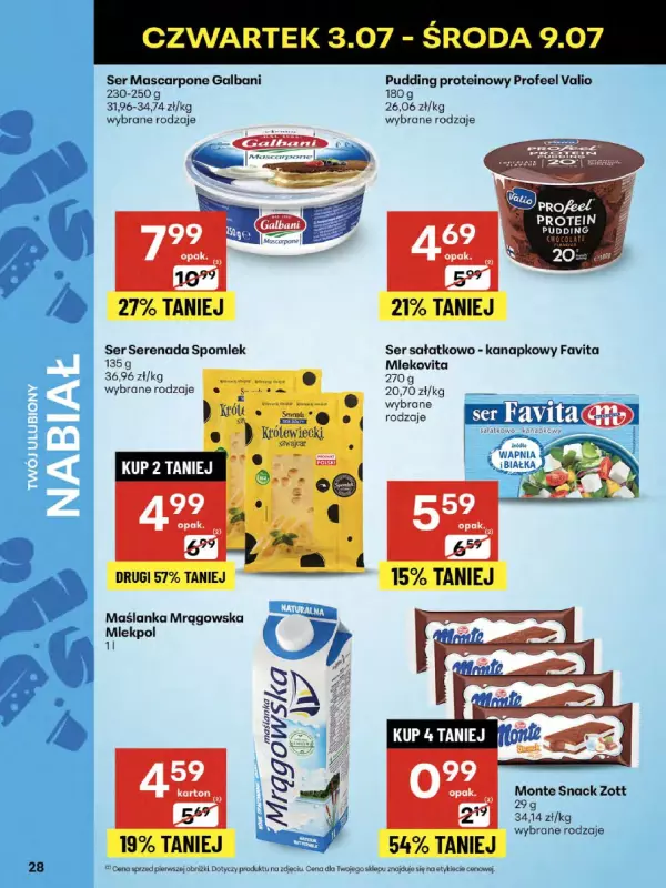 Delikatesy Centrum - gazetka promocyjna Gazetka  do środy 09.07 - strona 28