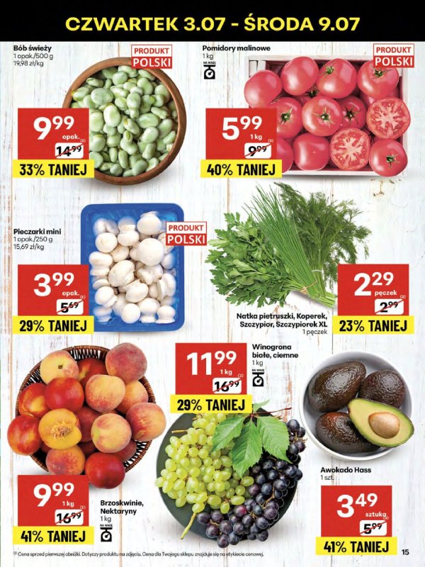 Delikatesy Centrum - gazetka promocyjna Gazetka  do środy 09.07 - strona 15