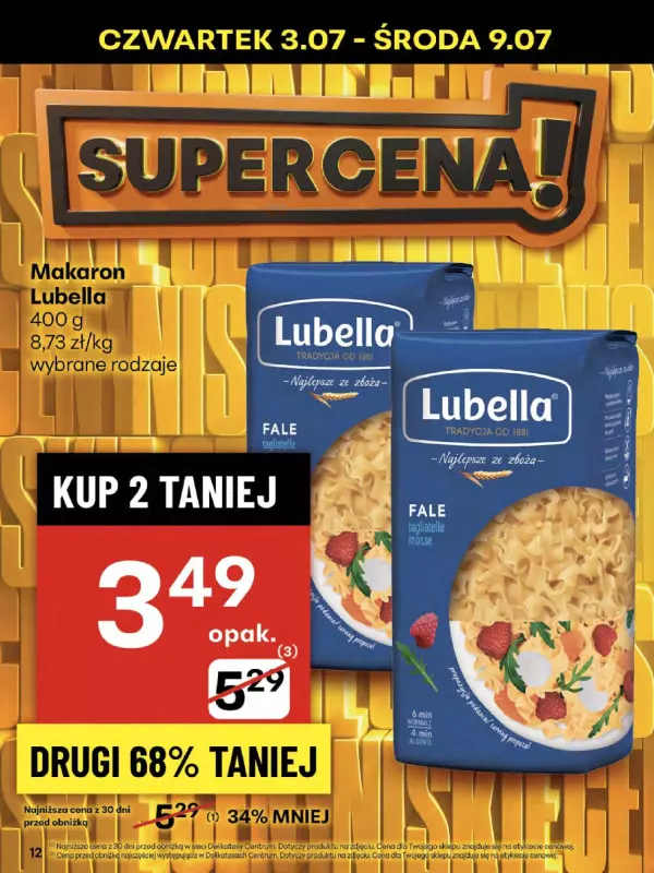 Delikatesy Centrum - gazetka promocyjna Gazetka  do środy 09.07 - strona 12