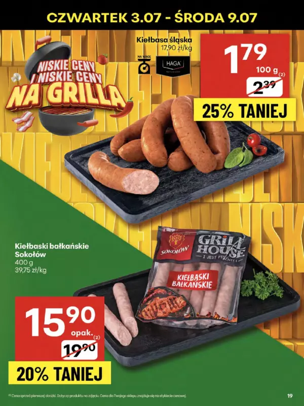 Delikatesy Centrum - gazetka promocyjna Gazetka  do środy 09.07 - strona 19