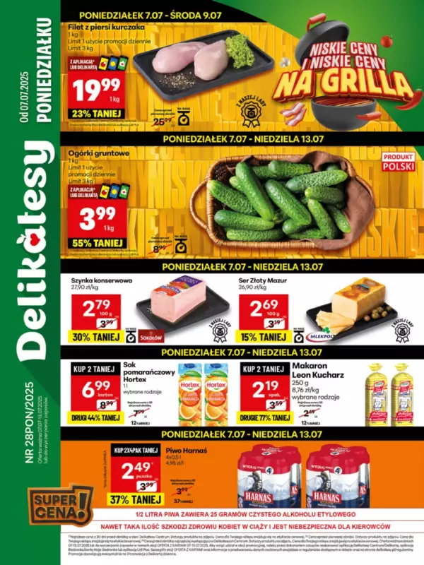 Delikatesy Centrum - gazetka promocyjna Gazetka  do niedzieli 13.07