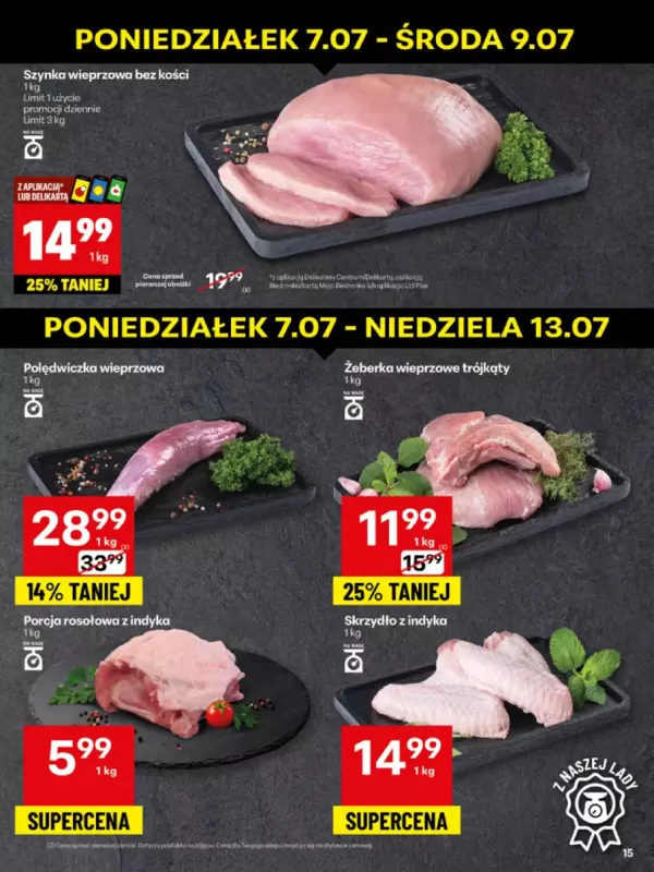 Delikatesy Centrum - gazetka promocyjna Gazetka  do niedzieli 13.07 - strona 15
