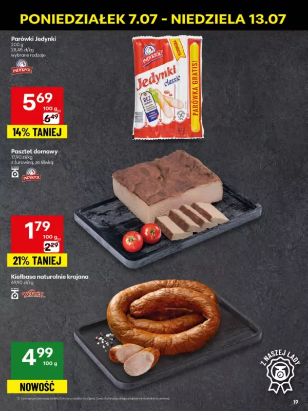 Delikatesy Centrum - gazetka promocyjna Gazetka  do niedzieli 13.07 - strona 19