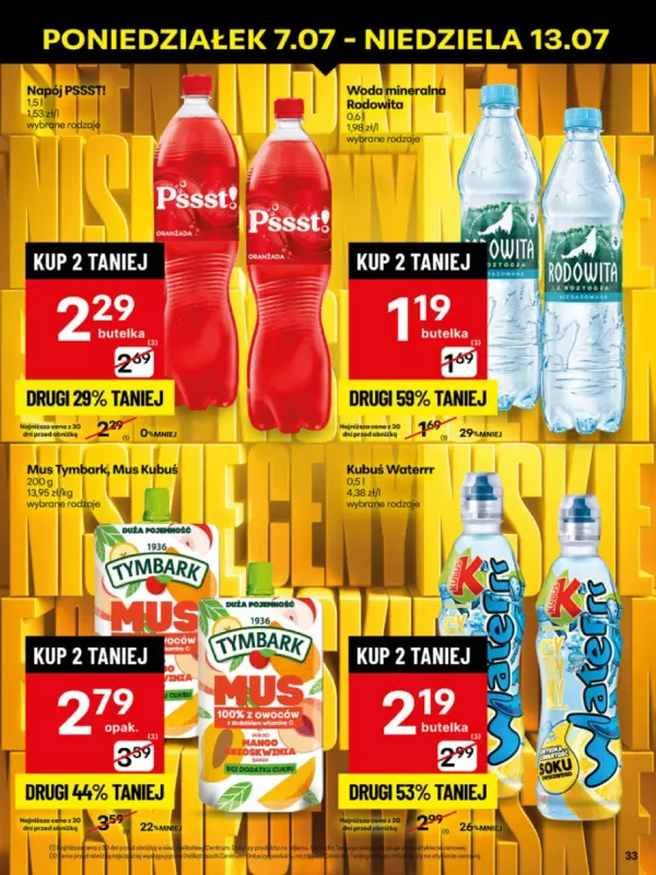 Delikatesy Centrum - gazetka promocyjna Gazetka  do niedzieli 13.07 - strona 33