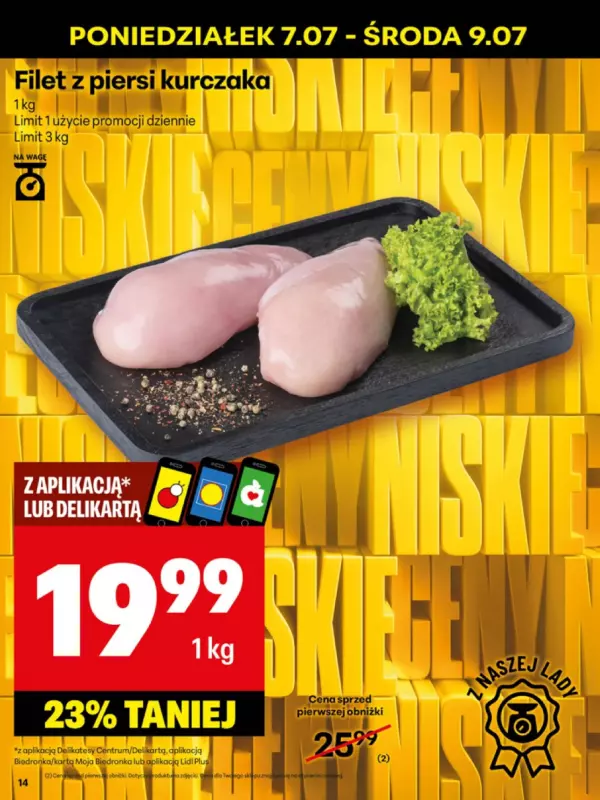 Delikatesy Centrum - gazetka promocyjna Gazetka  do niedzieli 13.07 - strona 14