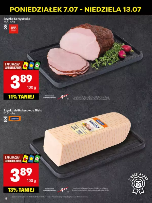 Delikatesy Centrum - gazetka promocyjna Gazetka  do niedzieli 13.07 - strona 18