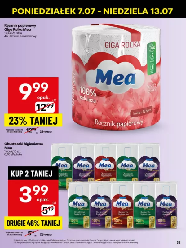 Delikatesy Centrum - gazetka promocyjna Gazetka  do niedzieli 13.07 - strona 38