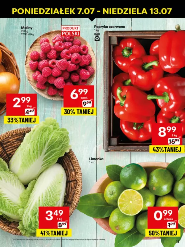 Delikatesy Centrum - gazetka promocyjna Gazetka  do niedzieli 13.07 - strona 13