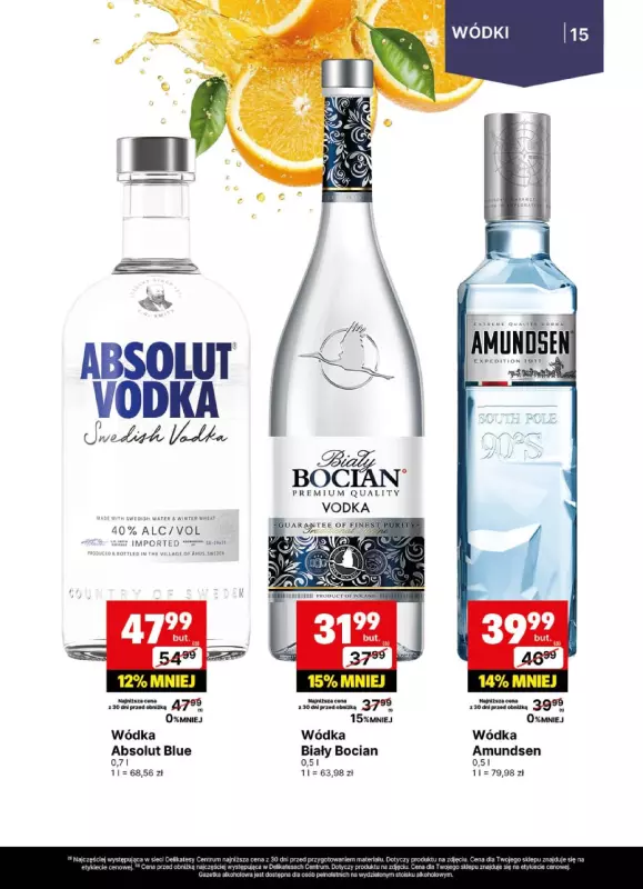Delikatesy Centrum - gazetka promocyjna Gazetka alkoholowa  do niedzieli 20.07 - strona 15