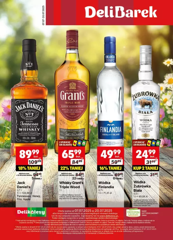 Delikatesy Centrum - gazetka promocyjna Gazetka alkoholowa  do niedzieli 20.07