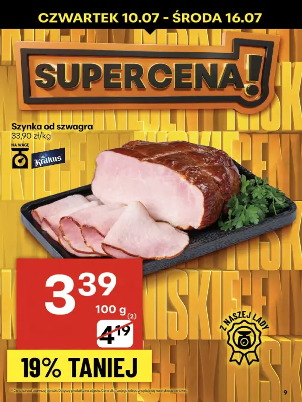 Delikatesy Centrum - gazetka promocyjna Gazetka  do środy 16.07 - strona 9
