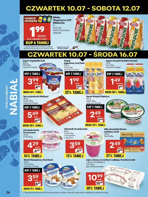Delikatesy Centrum - gazetka promocyjna Gazetka  do środy 16.07 - strona 26