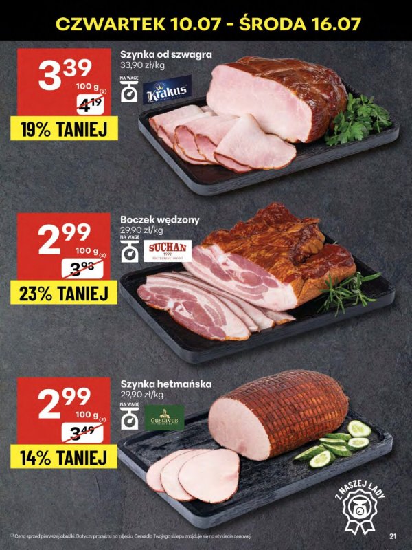 Delikatesy Centrum - gazetka promocyjna Gazetka  do środy 16.07 - strona 21