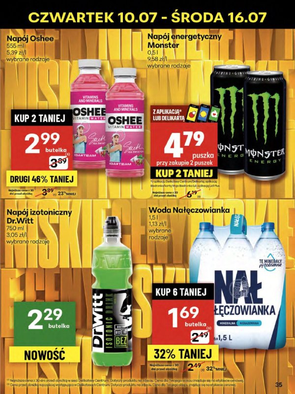 Delikatesy Centrum - gazetka promocyjna Gazetka  do środy 16.07 - strona 35