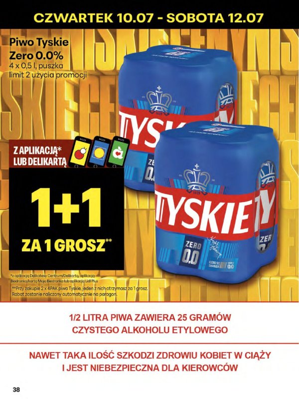 Delikatesy Centrum - gazetka promocyjna Gazetka od czwartku 10.07 do środy 16.07 - strona 38
