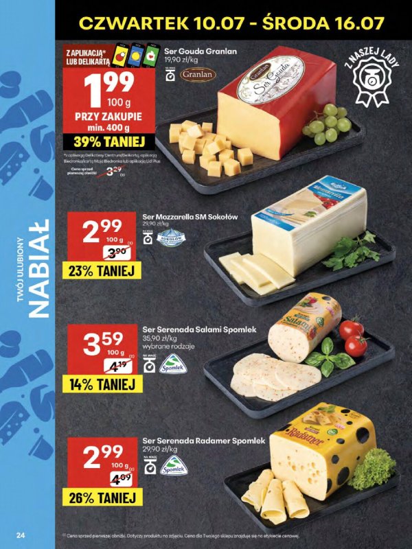 Delikatesy Centrum - gazetka promocyjna Gazetka od czwartku 10.07 do środy 16.07 - strona 24
