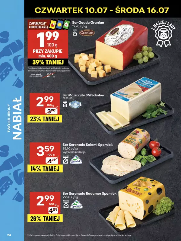 Delikatesy Centrum - gazetka promocyjna Gazetka  do środy 16.07 - strona 24