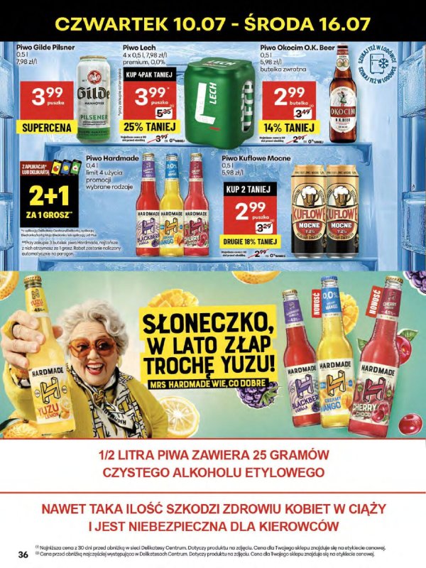 Delikatesy Centrum - gazetka promocyjna Gazetka od czwartku 10.07 do środy 16.07 - strona 36