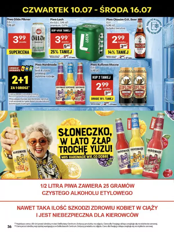 Delikatesy Centrum - gazetka promocyjna Gazetka  do środy 16.07 - strona 36