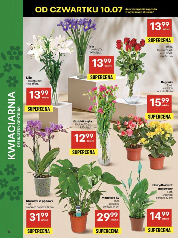 Delikatesy Centrum - gazetka promocyjna Gazetka  do środy 16.07 - strona 14