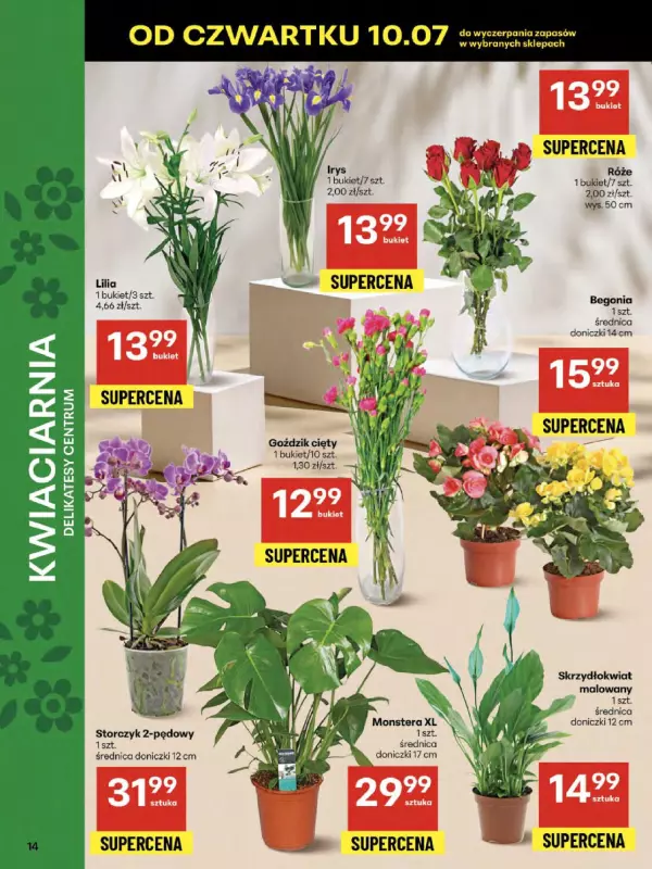 Delikatesy Centrum - gazetka promocyjna Gazetka  do środy 16.07 - strona 14