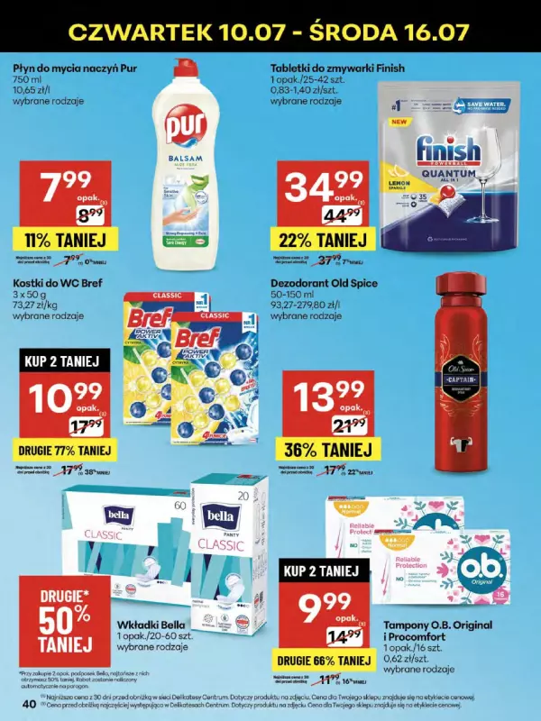 Delikatesy Centrum - gazetka promocyjna Gazetka  do środy 16.07 - strona 40