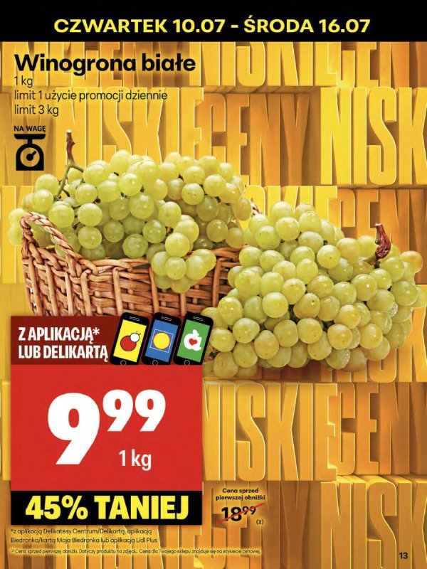 Delikatesy Centrum - gazetka promocyjna Gazetka od czwartku 10.07 do środy 16.07 - strona 13