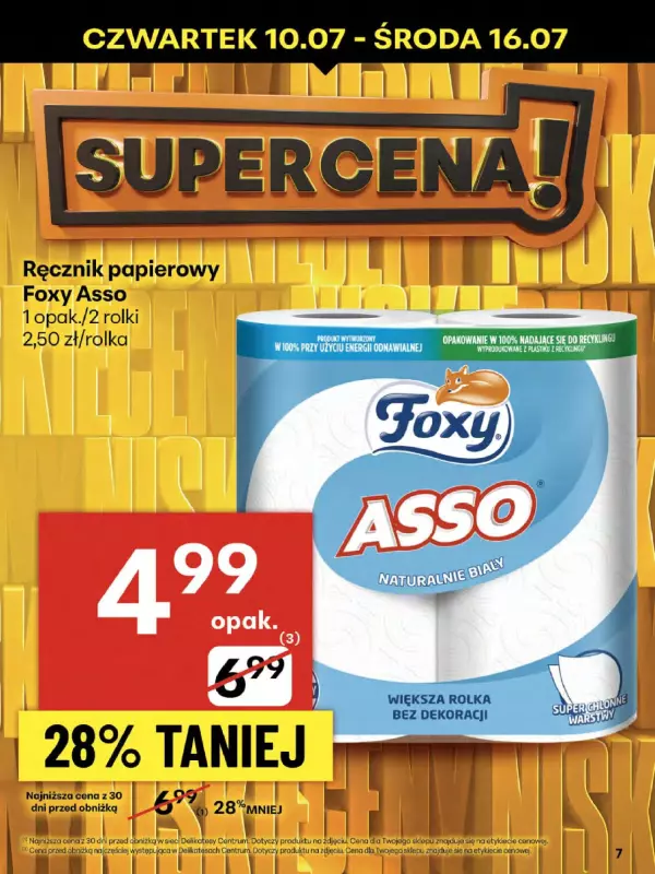 Delikatesy Centrum - gazetka promocyjna Gazetka  do środy 16.07 - strona 7