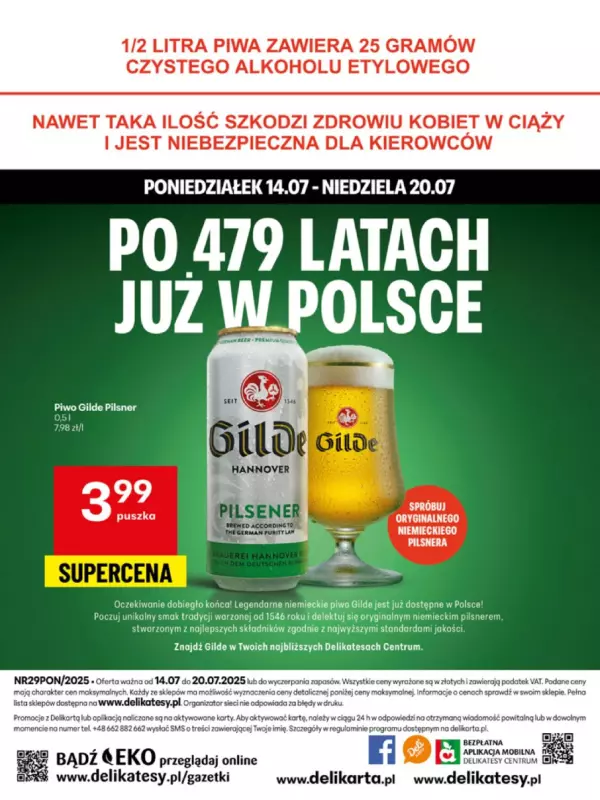 Delikatesy Centrum - gazetka promocyjna Gazetka od poniedziałku 14.07 do niedzieli 20.07 - strona 40
