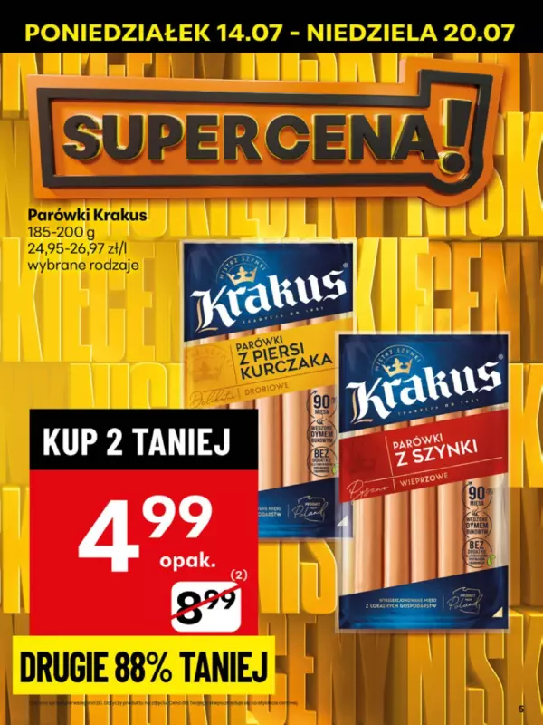 Delikatesy Centrum - gazetka promocyjna Gazetka od poniedziałku 14.07 do niedzieli 20.07 - strona 5