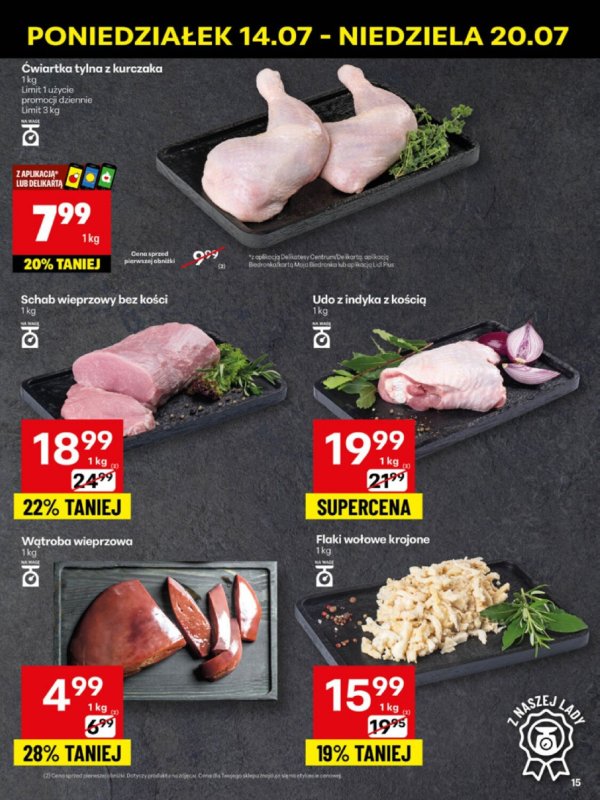 Delikatesy Centrum - gazetka promocyjna Gazetka od poniedziałku 14.07 do niedzieli 20.07 - strona 15