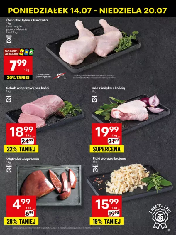 Delikatesy Centrum - gazetka promocyjna Gazetka od poniedziałku 14.07 do niedzieli 20.07 - strona 15