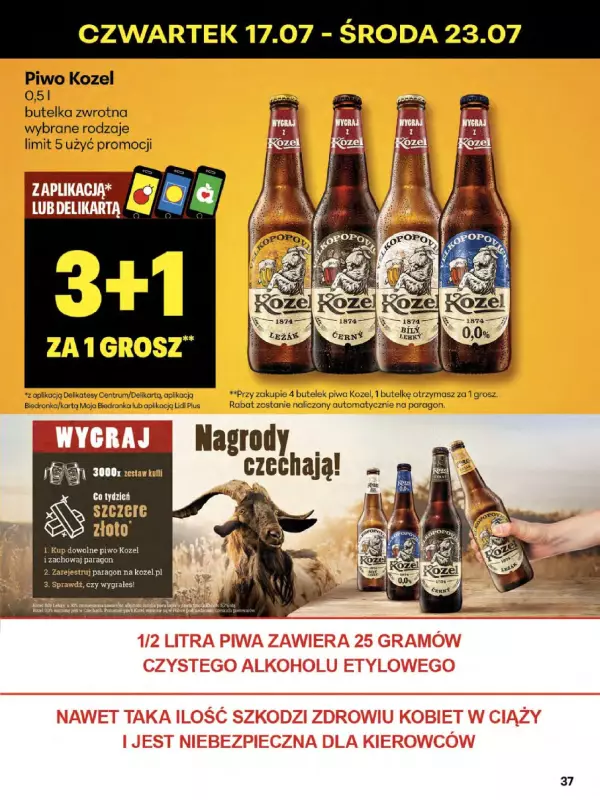 Delikatesy Centrum - gazetka promocyjna Gazetka od czwartku 17.07 do środy 23.07 - strona 37