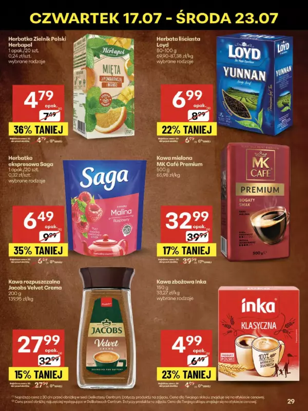 Delikatesy Centrum - gazetka promocyjna Gazetka od czwartku 17.07 do środy 23.07 - strona 29