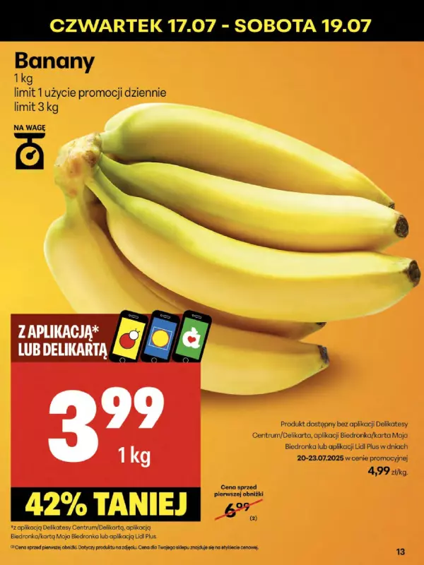 Delikatesy Centrum - gazetka promocyjna Gazetka od czwartku 17.07 do środy 23.07 - strona 13