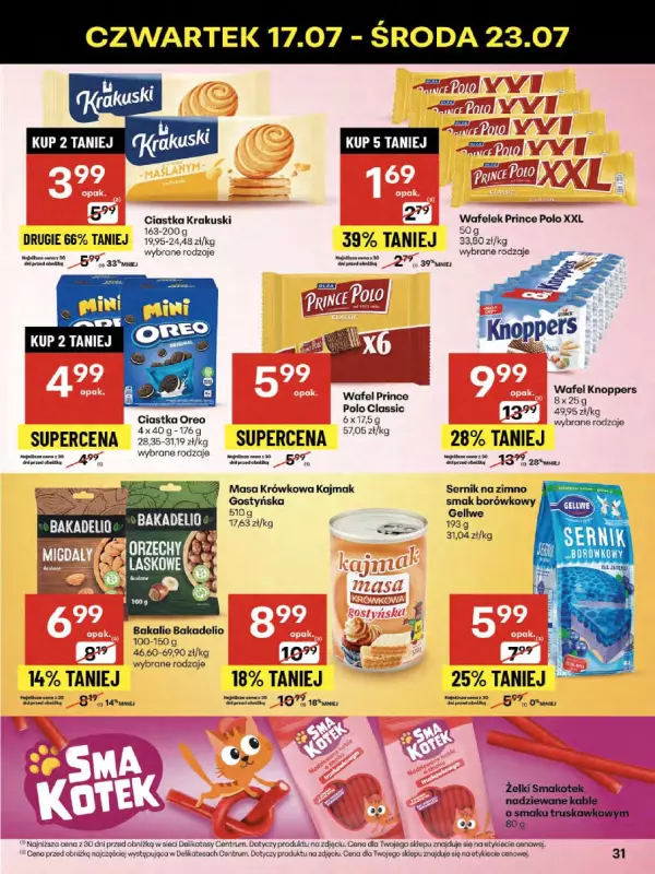 Delikatesy Centrum - gazetka promocyjna Gazetka od czwartku 17.07 do środy 23.07 - strona 31