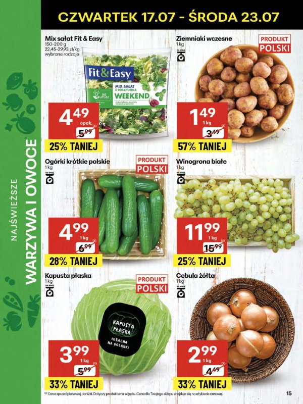 Delikatesy Centrum - gazetka promocyjna Gazetka od czwartku 17.07 do środy 23.07 - strona 15