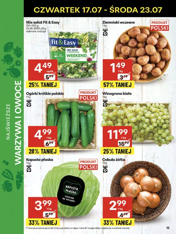 Delikatesy Centrum - gazetka promocyjna Gazetka od czwartku 17.07 do środy 23.07 - strona 15