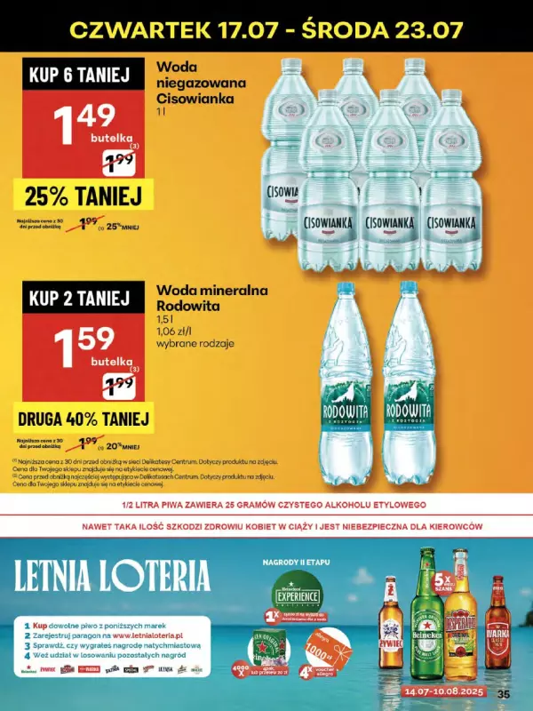 Delikatesy Centrum - gazetka promocyjna Gazetka od czwartku 17.07 do środy 23.07 - strona 35