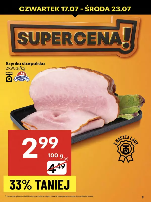 Delikatesy Centrum - gazetka promocyjna Gazetka od czwartku 17.07 do środy 23.07 - strona 9